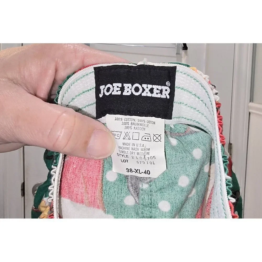 Vintage Joe Boxer Extra Large Santa Playing Golf Cotton Sleep Shorts‎ Christmas
